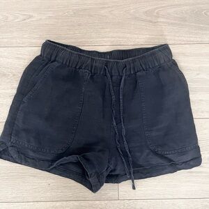 Zara Navy Linen Shorts XS
